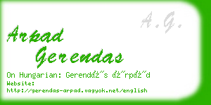 arpad gerendas business card